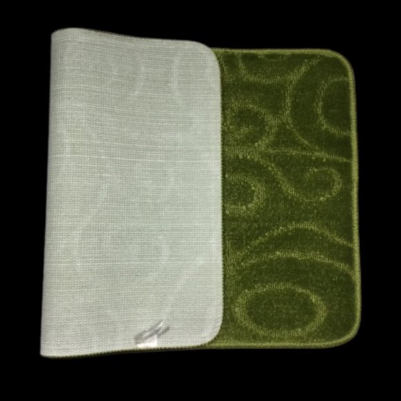 Scroll 18X30'' Accent Rug Non-Slip Green - Picture 3 of 9